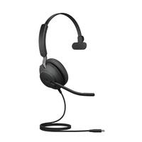 Jabra Evolve2 40 Black MS Mono USB Type-C Headset