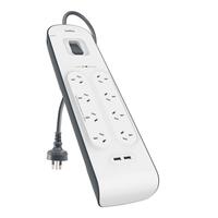 Belkin 8 Outlet Surge Board 2M 2xUSB port