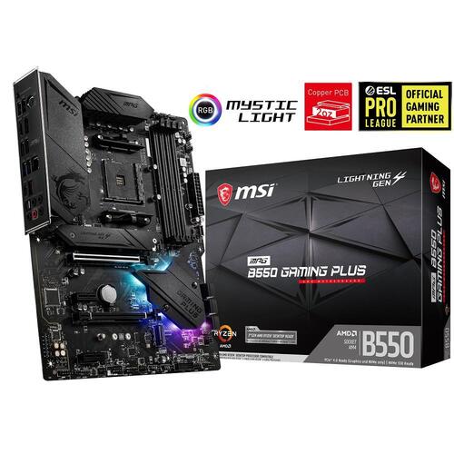 MSI MPG B550 GAMING PLUS AMD AM4 RGB LED ATX Motherboard