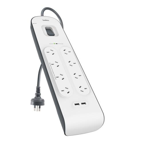 Belkin 8 Outlet Surge Board 2M 2xUSB port