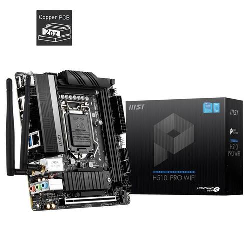 MSI H510I PRO WIFI Intel LGA 1200 WiFi 6 ITX Motherboard
