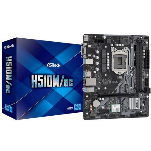 Asrock H510M/ac Intel LGA 1200 WiFi mATX Motherboard