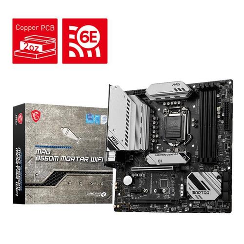 MSI MAG B560M MORTAR WIFI Intel LGA 1200 WiFi 6E mATX Motherboard