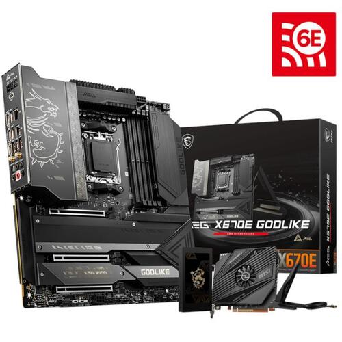 MSI MEG X670E GODLIKE AMD AM5 RGB LED WiFi 6E EATX Motherboard