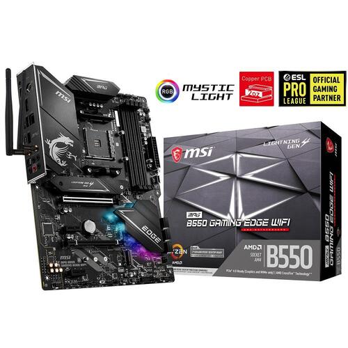 MSI MPG B550 GAMING EDGE WIFI AMD AM4 RGB LED WiFi 6 ATX Motherboard