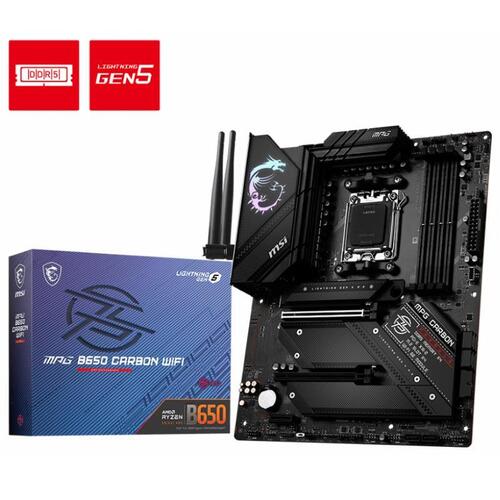 MSI MPG B650 CARBON WIFI DDR5 AMD AM5 RGB LED WiFi 6E ATX Motherboard