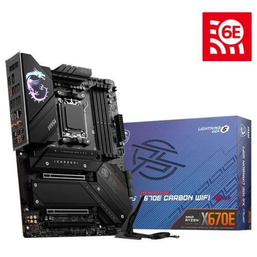 MSI MPG X670E CARBON WIFI AMD AM5 RGB LED WiFi 6E ATX Motherboard