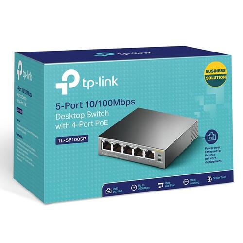 TP-Link TL-SF1008P 8-Port 10/100Mbps Desktop Switch with 4-Port PoE