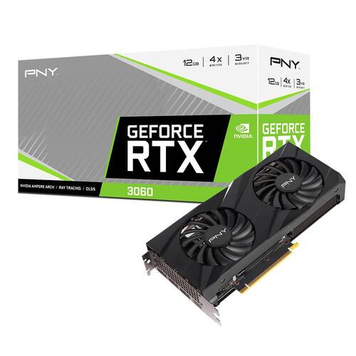 PNY GeForce RTX 3060 VERTO Dual Fan 12GB GDDR6 Graphics Card